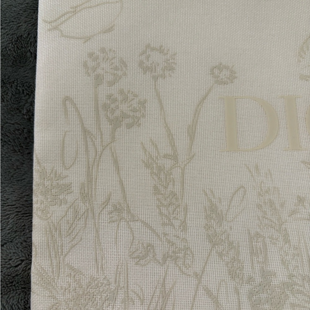 DIOR Beauty Spring Flower LARGE Pouch Makeup Bag CLUTCH Natural Beige New In Box - Picture 3 of 5